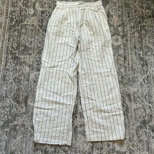 GAP White and Blue Striped Trousers